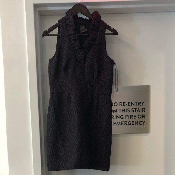 Black and Purple Animal Print Dress - Picture 3 of 8